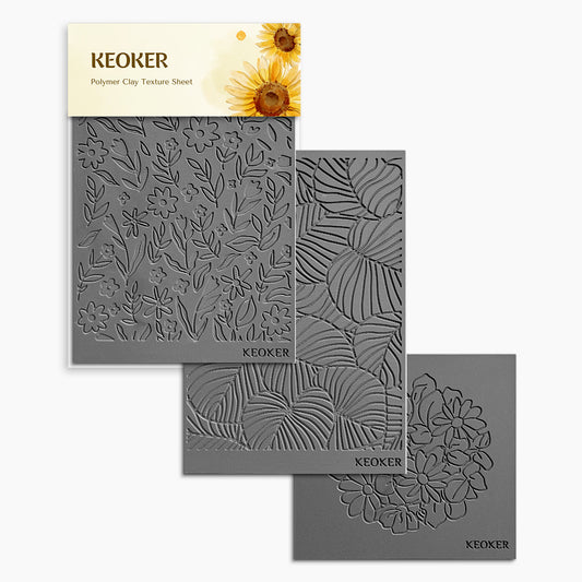 Floral Moons Polymer Clay Texture Sheets – The Clay Impress