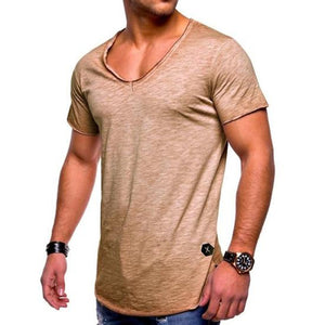 Men's Cotton Short Sleeve T Shirt Mens Blank Casual Plain Tee