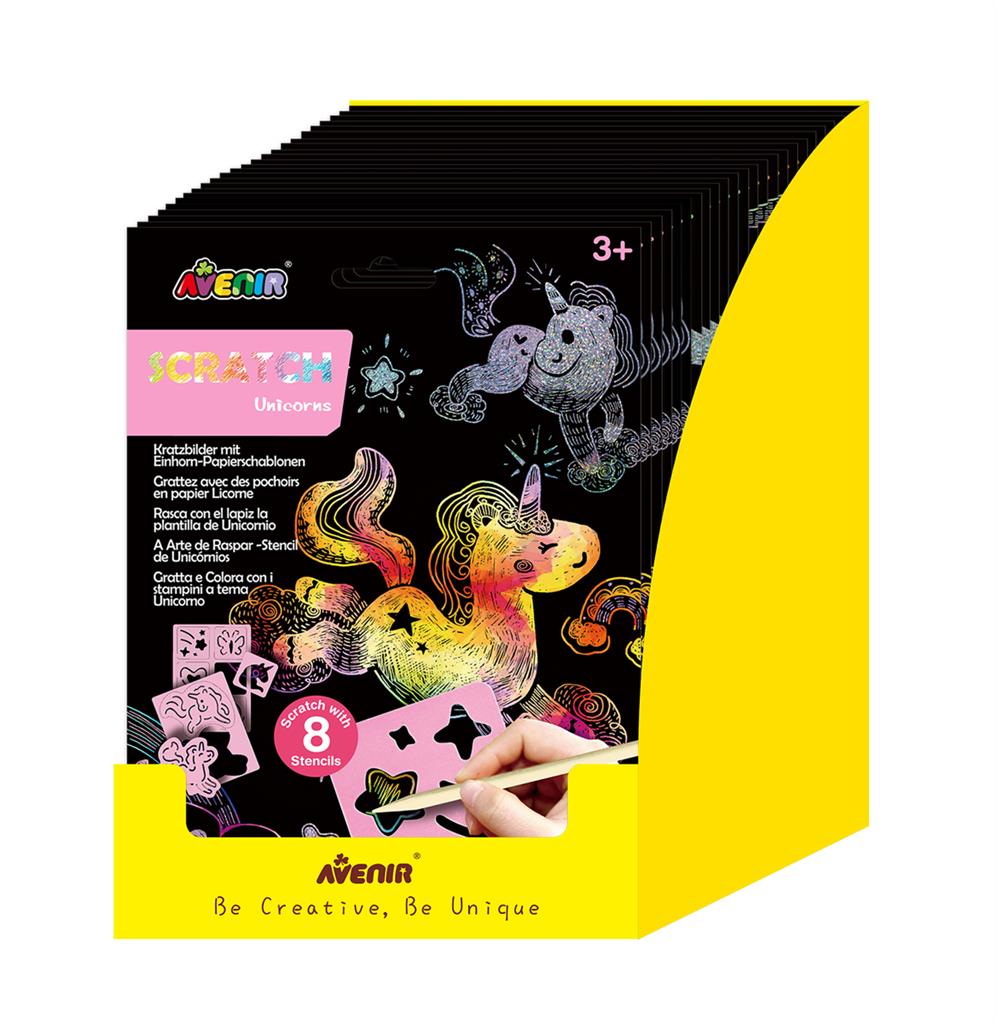 SCRATCH ART - SCRATCH WITH PAPER STENCILS