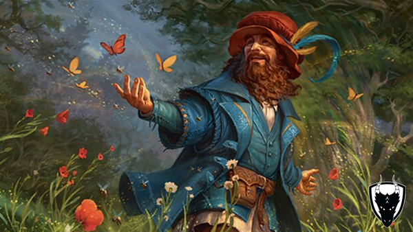 A hobbit playing with butterflies