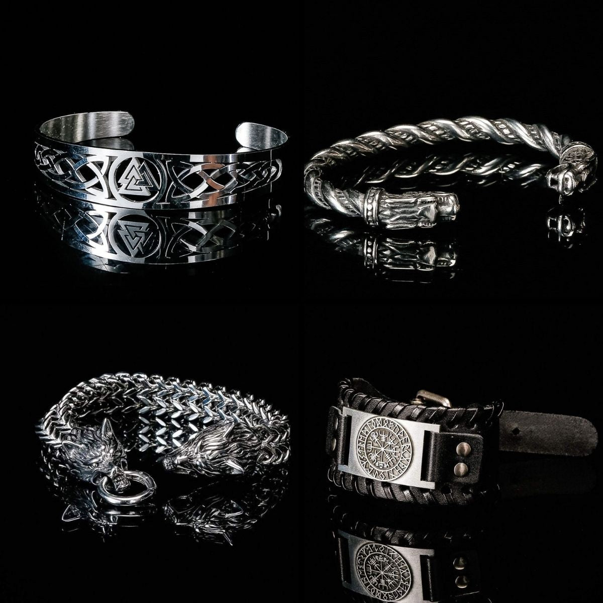 Viking Bracelet Vikings Jewelry Bear Raven Wolf | Viking Sons Of Odin