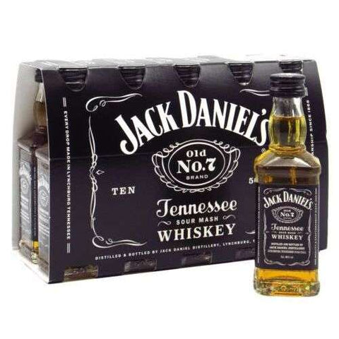 Jack Daniel's Tennessee Whiskey 10 x 50 ml | Mini Alcohol Bottles