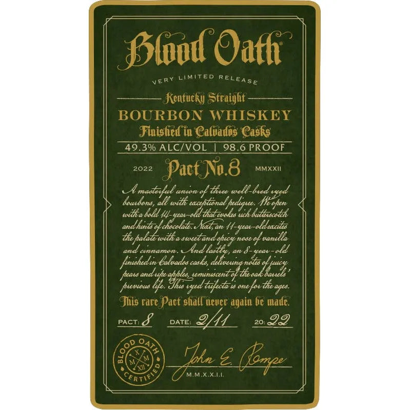 Blood Oath Pact No. 8 Bourbon