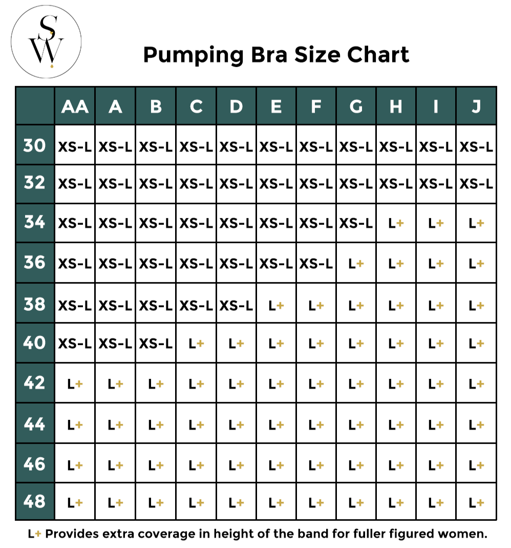 Simple Wishes Pumping Bra Size Guide