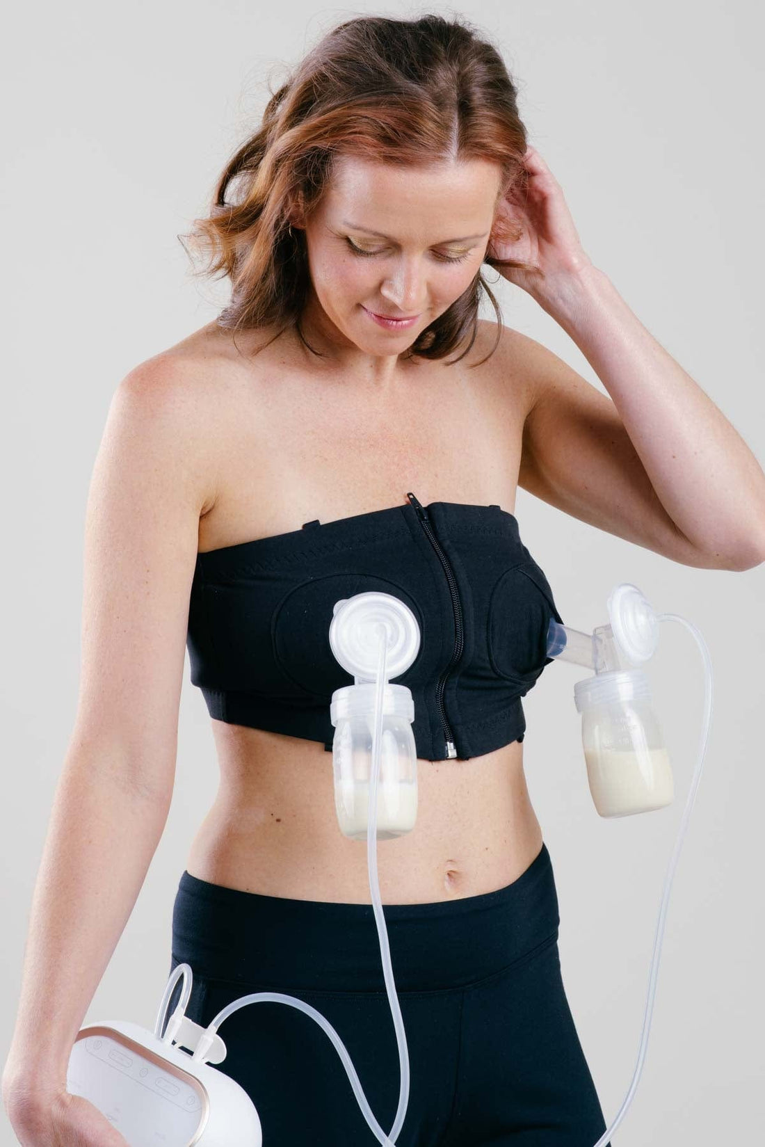 Shapee HandsFree Pumping Bra (Black) - Pumping & breastfeeding, nursing  clip, velcro & zip design