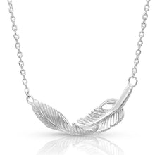 Load image into Gallery viewer, MONTANA SILVERMITHS NC4493 Turning Feather Pendant Necklace
