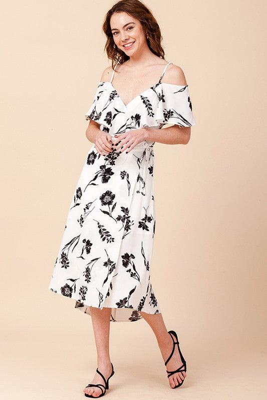 cold shoulder midi summer dresses