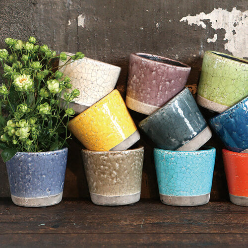 カラー グレイズド ポットS | COLOR GLAZED POT S(2号鉢：全10色)の