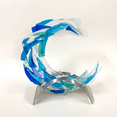 Fused Glass wave Sculpture with Natasha Duddy