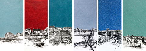 Stitched North Coast giclée prints