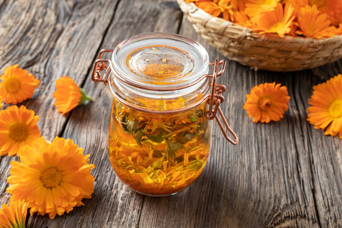 Home made calendula infused oil