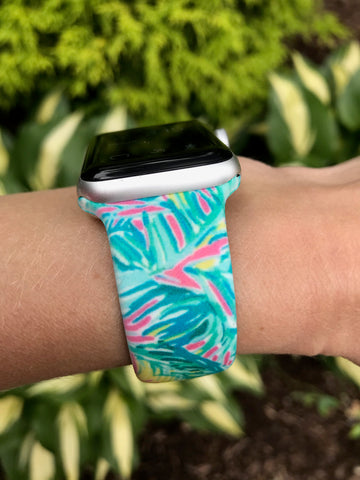 Personalized Band for Apple Watch Preppy Stripe Nude Vegan 