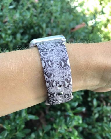 Grey Snake Apple Watch Band