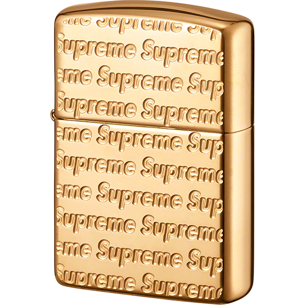 Repeat Engraved Zippo Gold