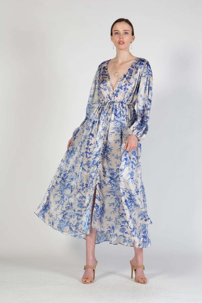 Blue Maxi Dress with Full Skirt | Shop Beulah Style