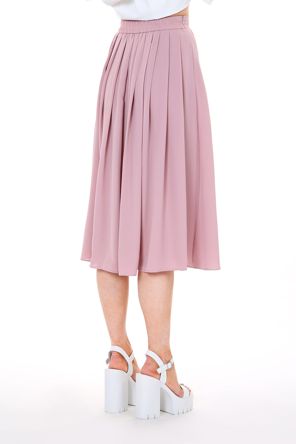 Pleated Midi Flare Skirt | Shop Beulah Style