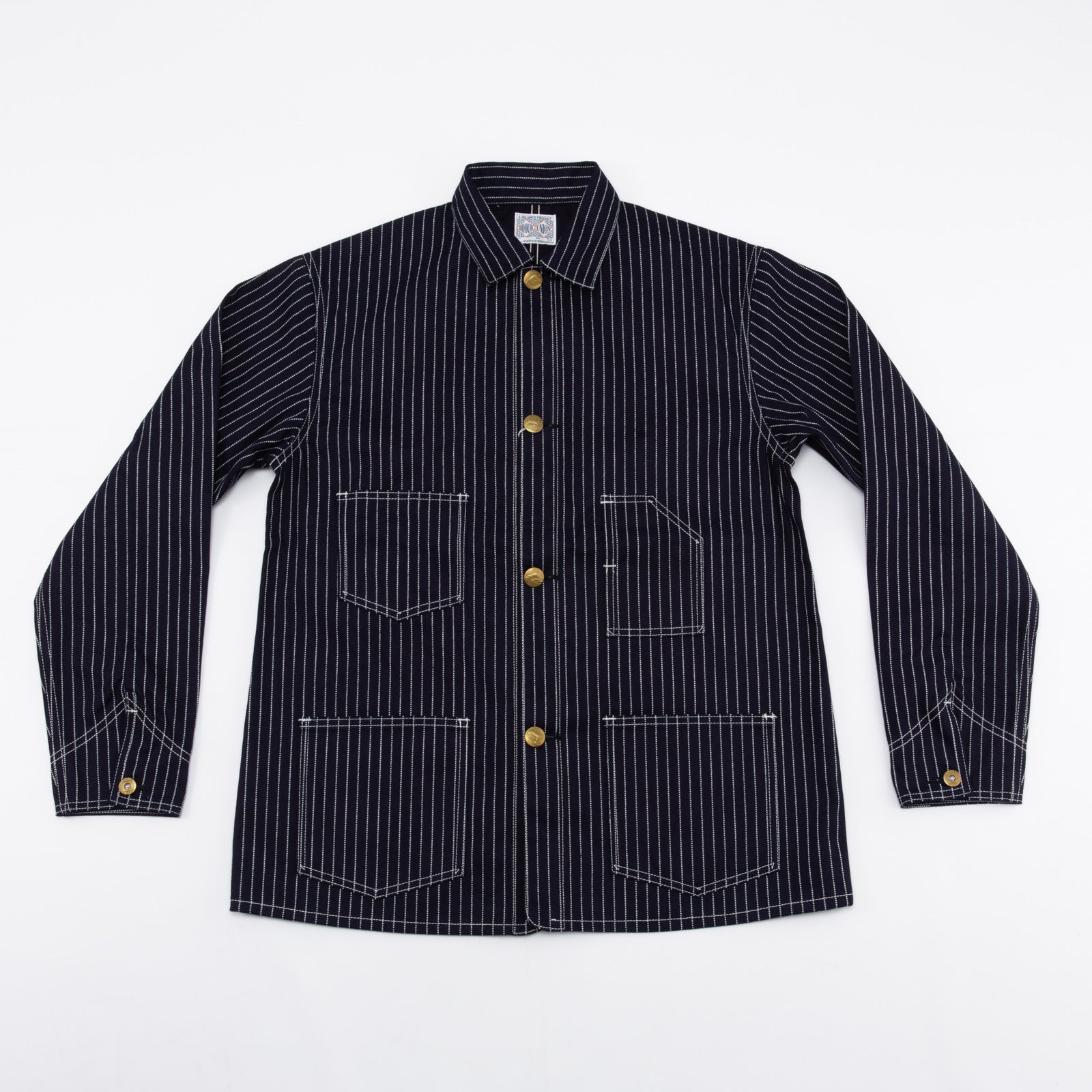 8 Hour Union Indigo Wabash Stripe Chore Jacket