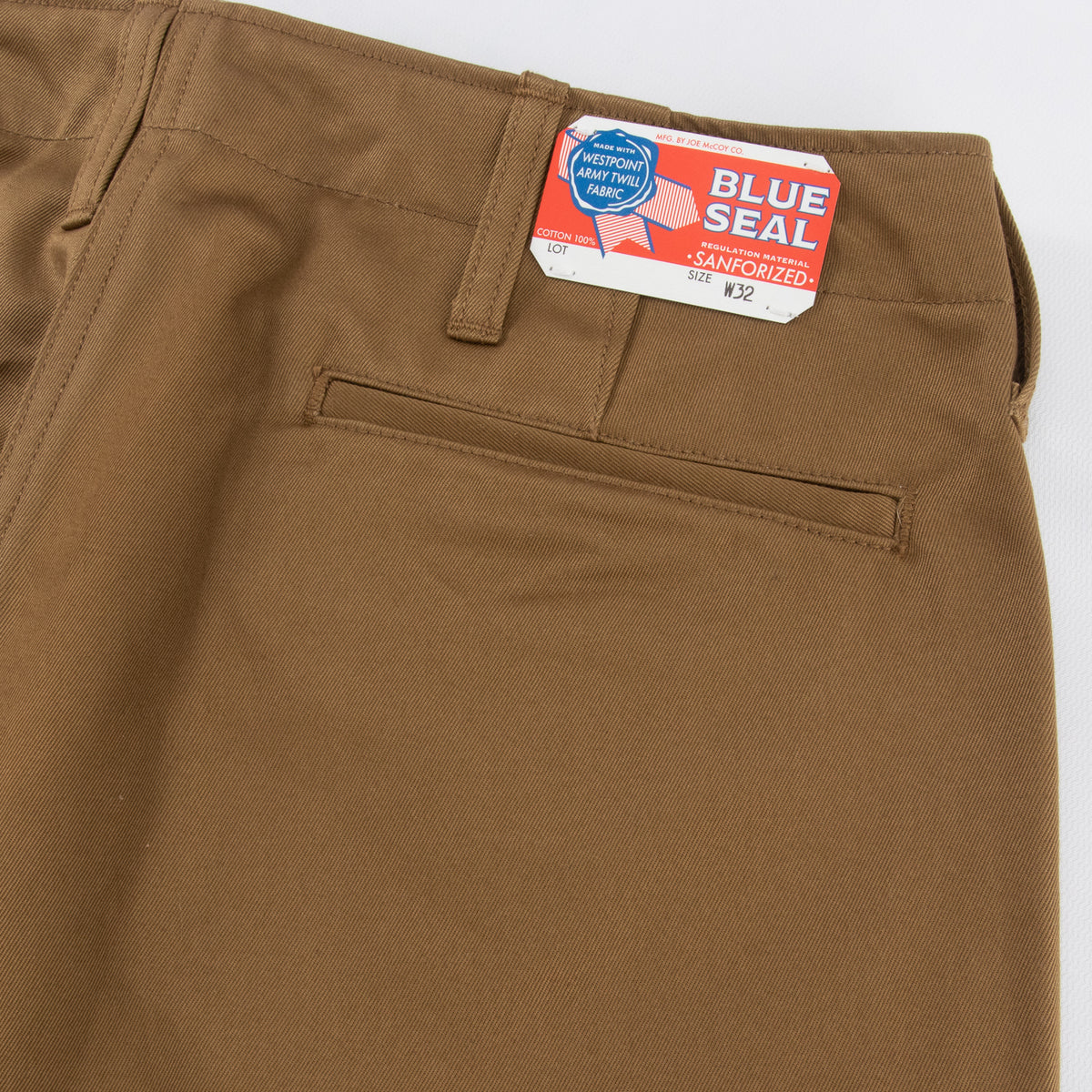 The Real McCoy's Blue Seal Chinos - Overdyed Khaki - Standard & Strange