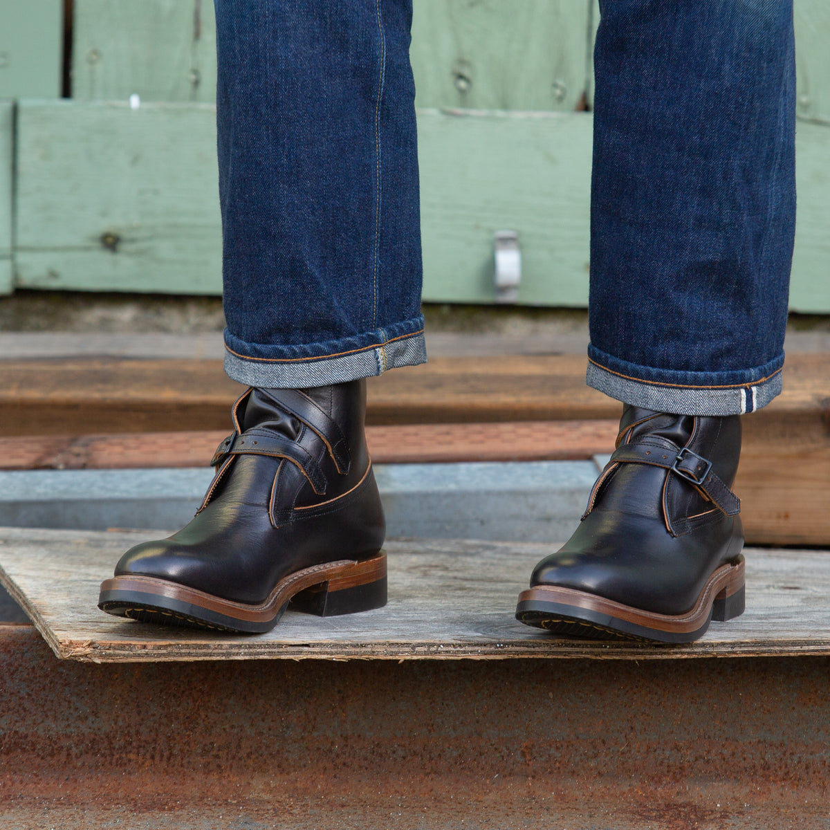 Eastman Leather Clothing Tanker Boots - Black Horsehide - Standard ...