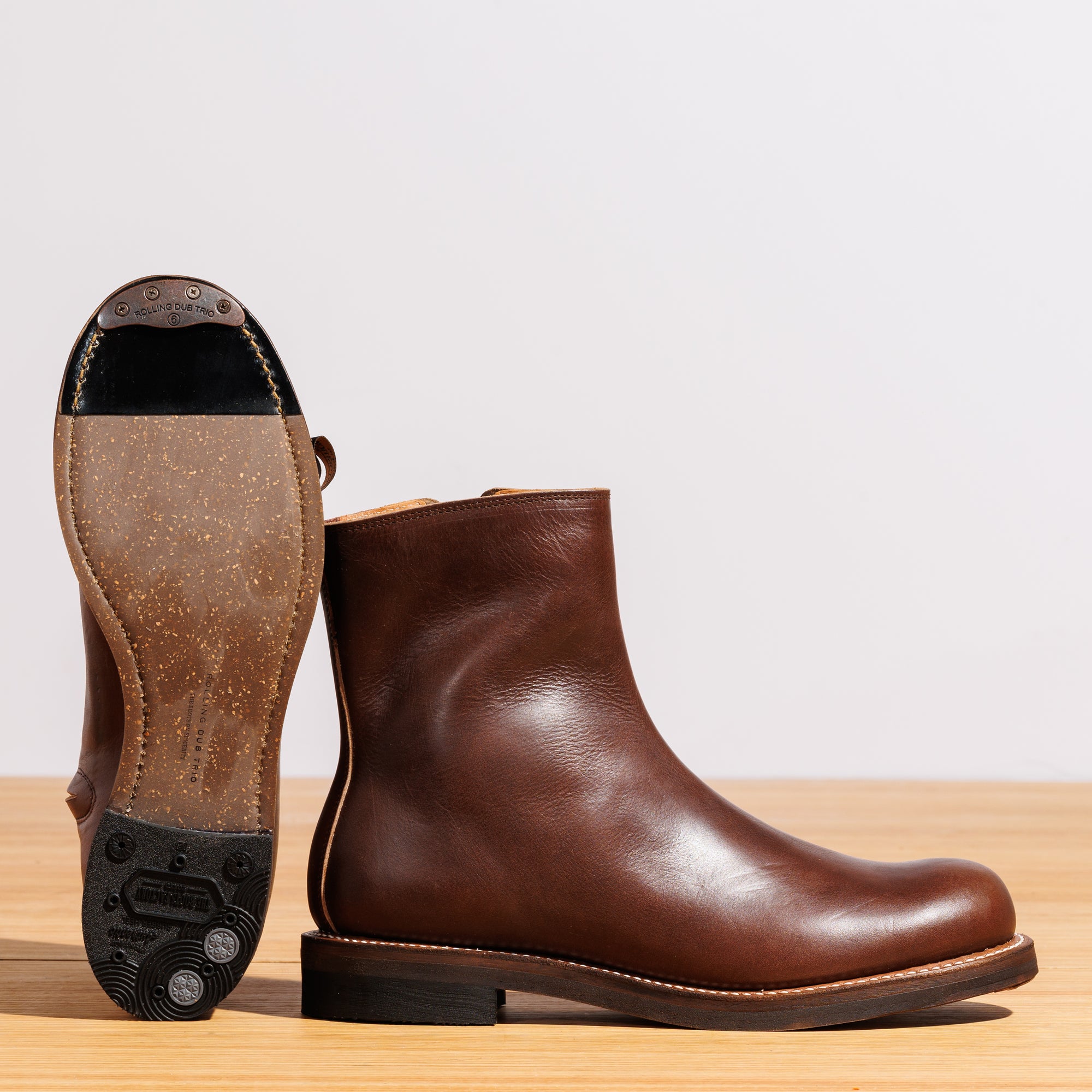 Casper Side Zip Boot - Brown Oil