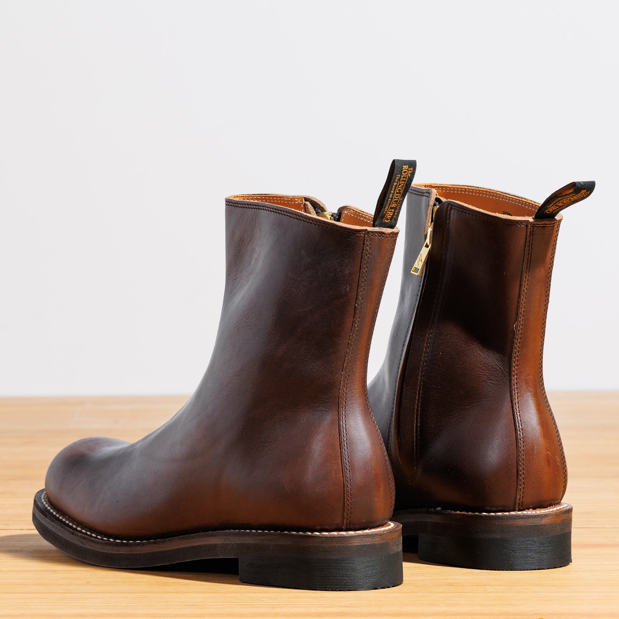 Casper Side Zip Boot - Brown Oil