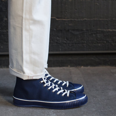 navy high top sneakers