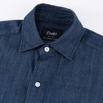 drakes denim shirt