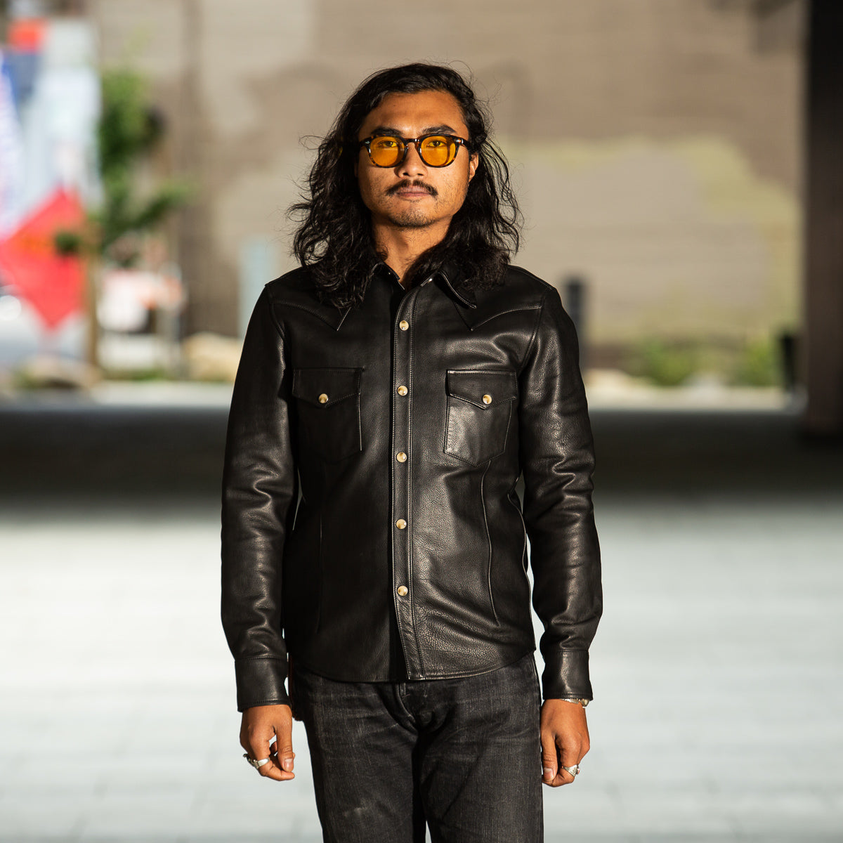 Y'2 Leather Steer Suede 3rd Type Jacket - Black (TB-139