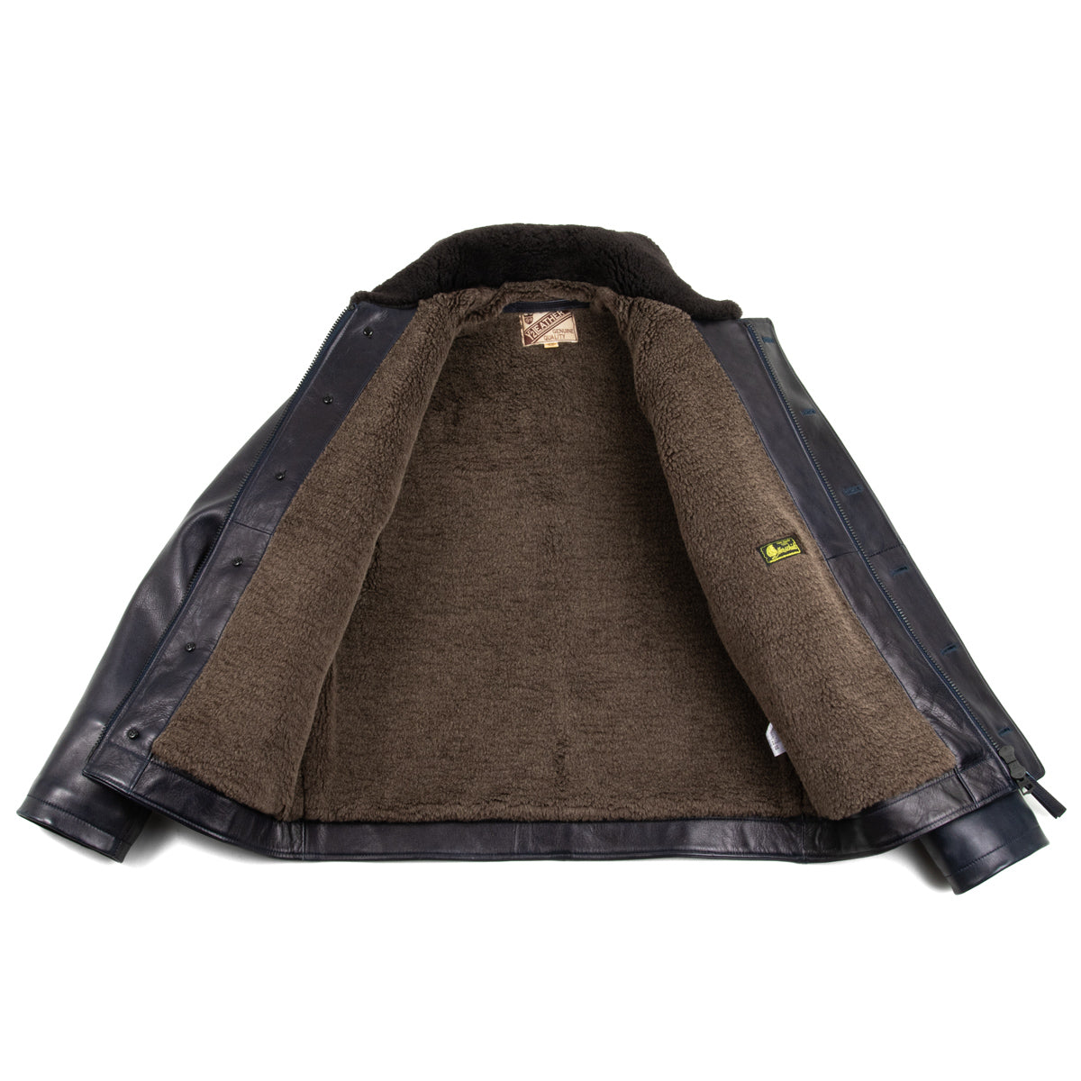 Y'2 Leather Aniline Horse N-1 Deck Jacket - Black (LN-1