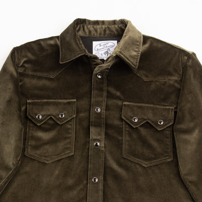 Blluemade Western Shirt - Green Velvet - Standard & Strange