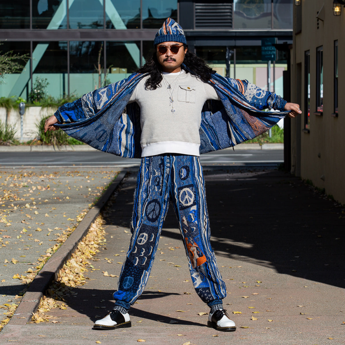 7G BORO Gaudy Knit Cardigan - Navy