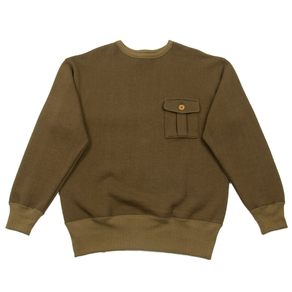 The Real McCoy's Military Pocket Sweatshirt - Oatmeal – Standard