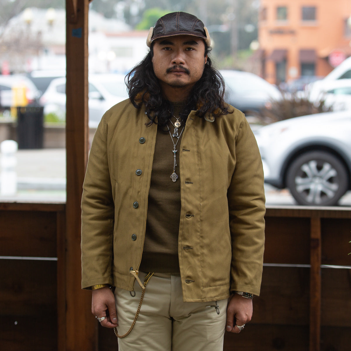 The Real McCoy's N-1 Deck Jacket - Khaki SPL