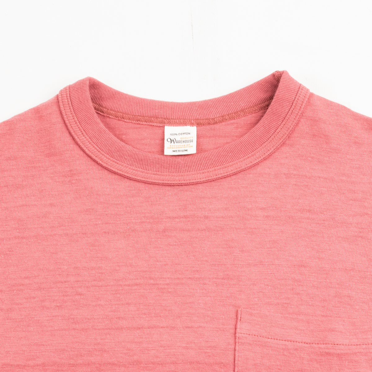 Warehouse Slub Cotton Pocket Tee - Faded Red - Standard & Strange