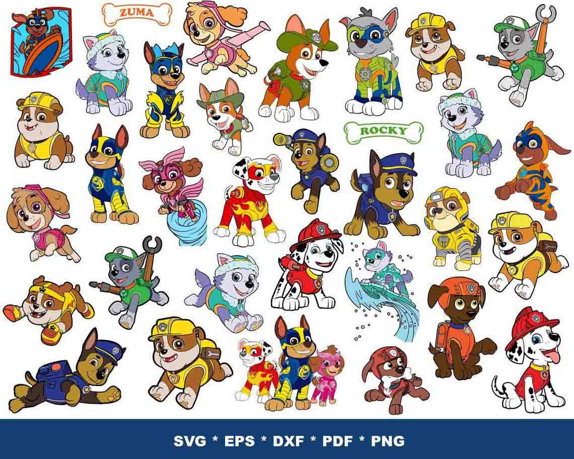 Free Free Paw Patrol Svg Bundle 524 SVG PNG EPS DXF File