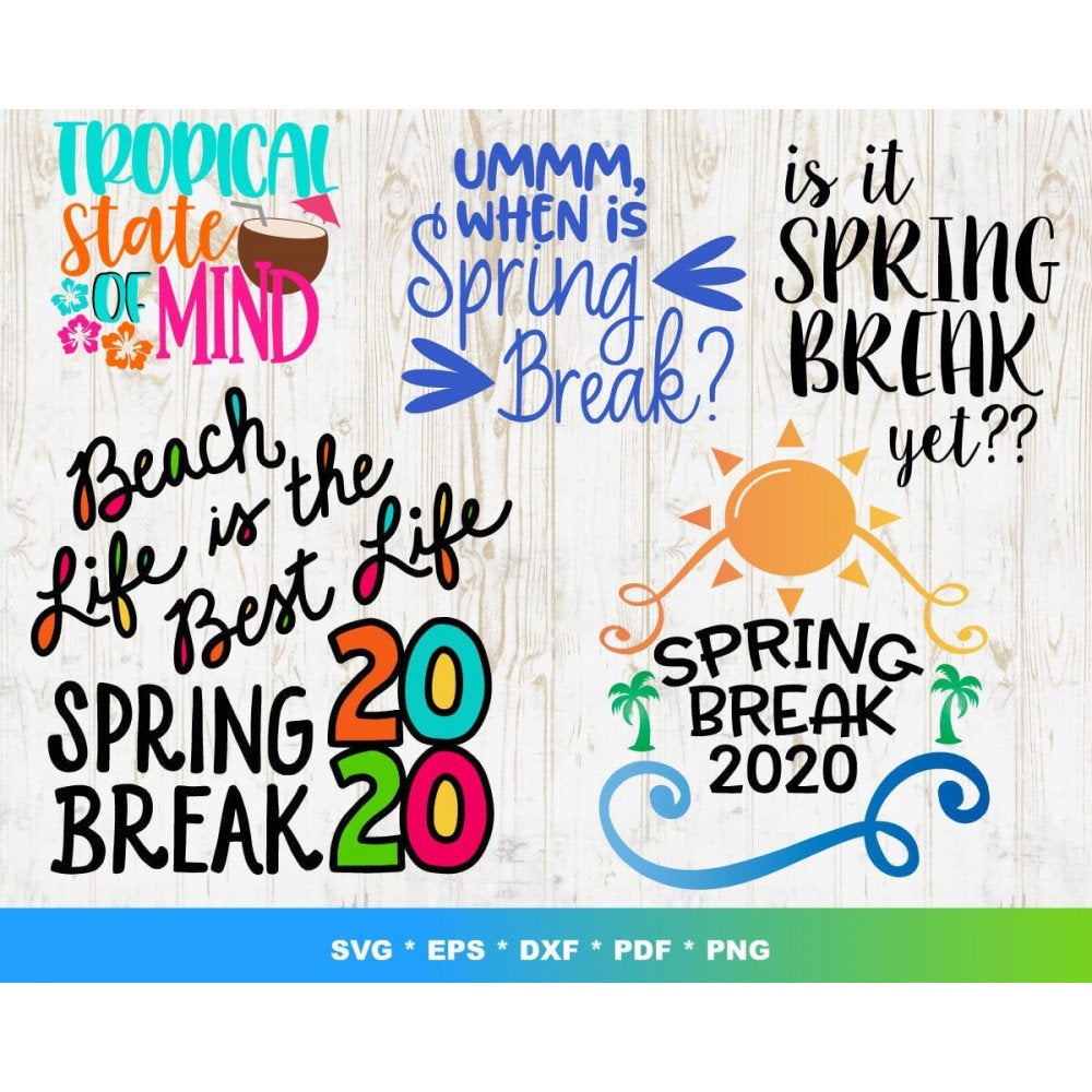 100+ SPRING BREAK SVG – SVGTOON