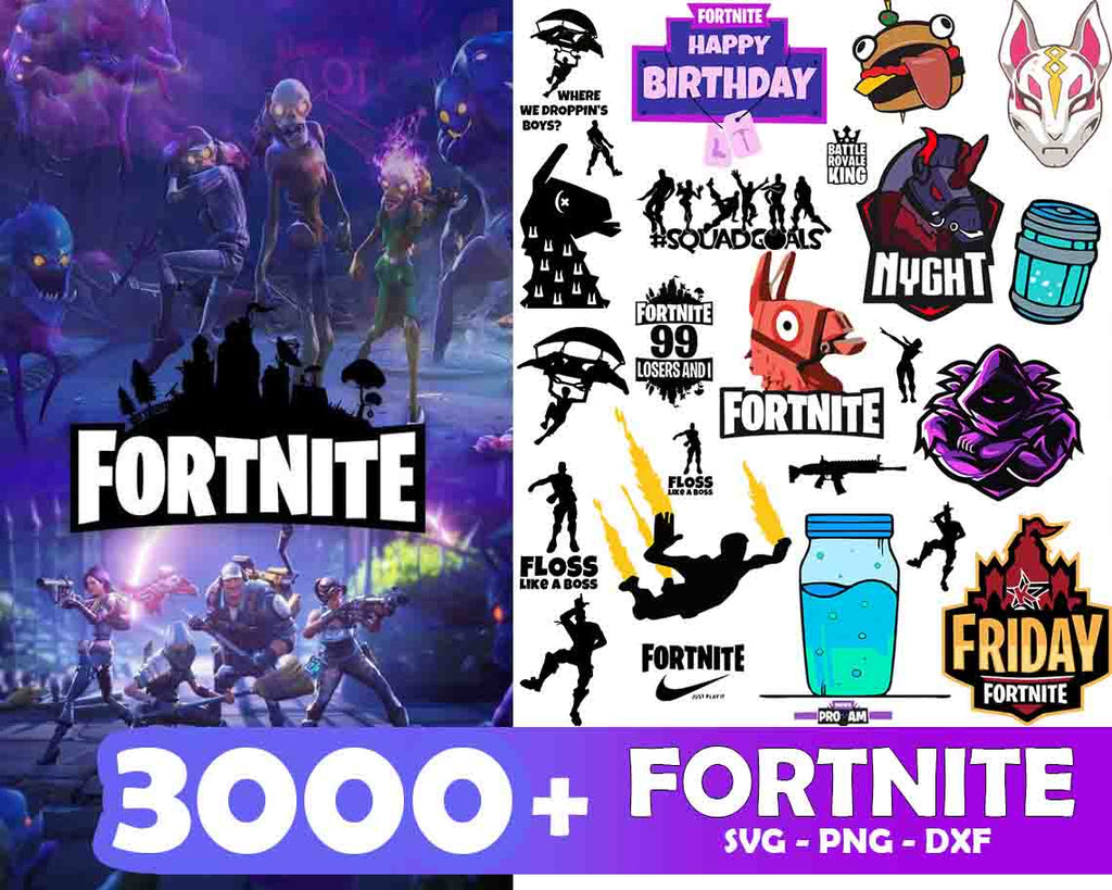 Download 3000 Fortnite Svg Bundle Svgtoon