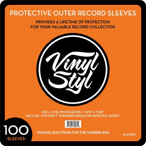 7”/45 Vinyl Styl™ 7 9/16" X 7 5/8" 3 Mil Protective Outer Record Sleeve 100CT