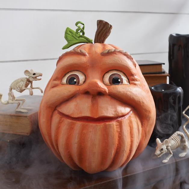 Halloween Pumpkin Face Statue