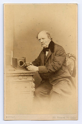 Fig. 3. John Moffat, William Henry Fox Talbot, 1864, carte-de-visite. NMS.T.1937.93  (C) National Museums Scotland