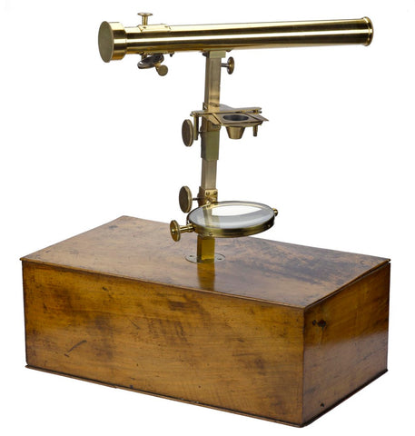 Fig. 8. Reflecting microscope purchased by W.H.F. Talbot, signed and made by Giovanni-Battista Amici, Modena, 1822. NMS.T.1936.114 (C) National Museums Scotland 