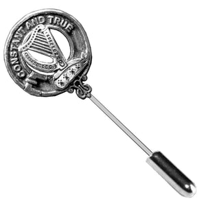 Rose Clan Crest Stick or Cravat pin, Sterling Silver