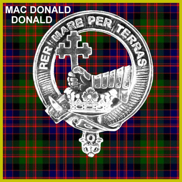 MacDonald 5 oz Round Clan Crest Scottish Badge Flask