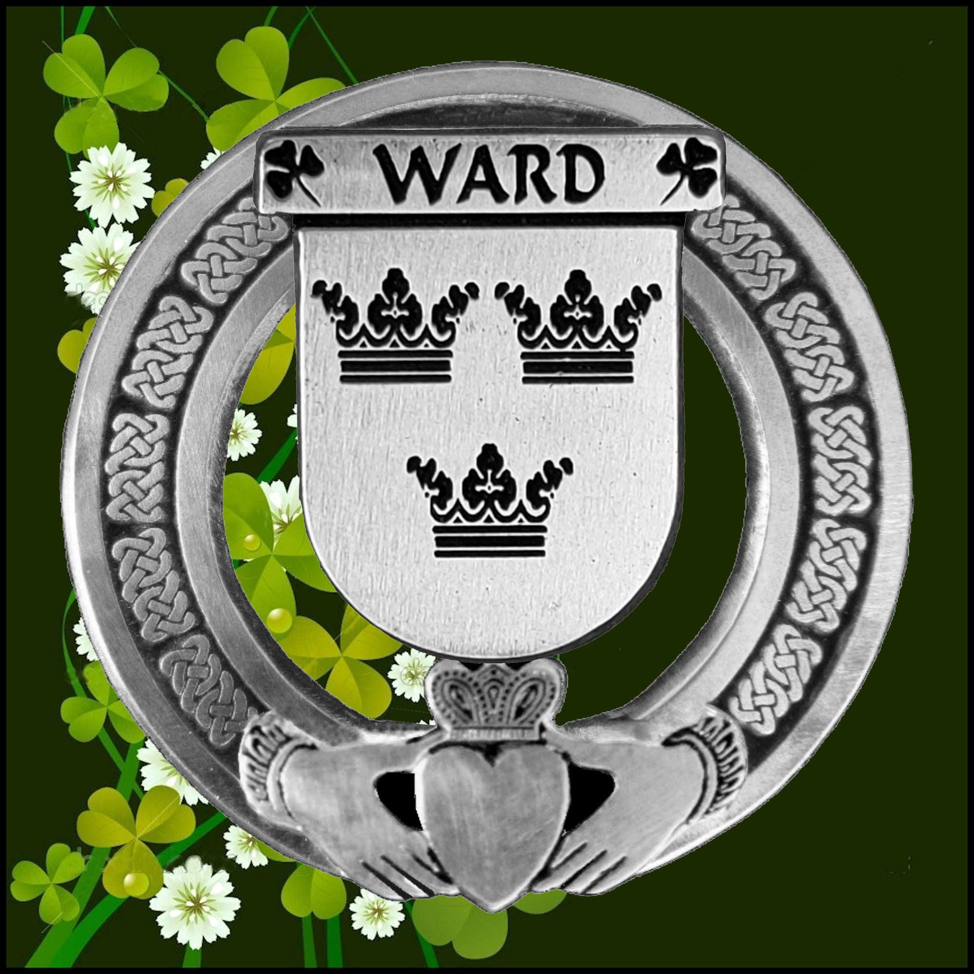 Ward Irish Claddagh Coat of Arms Badge – Celtic Studio
