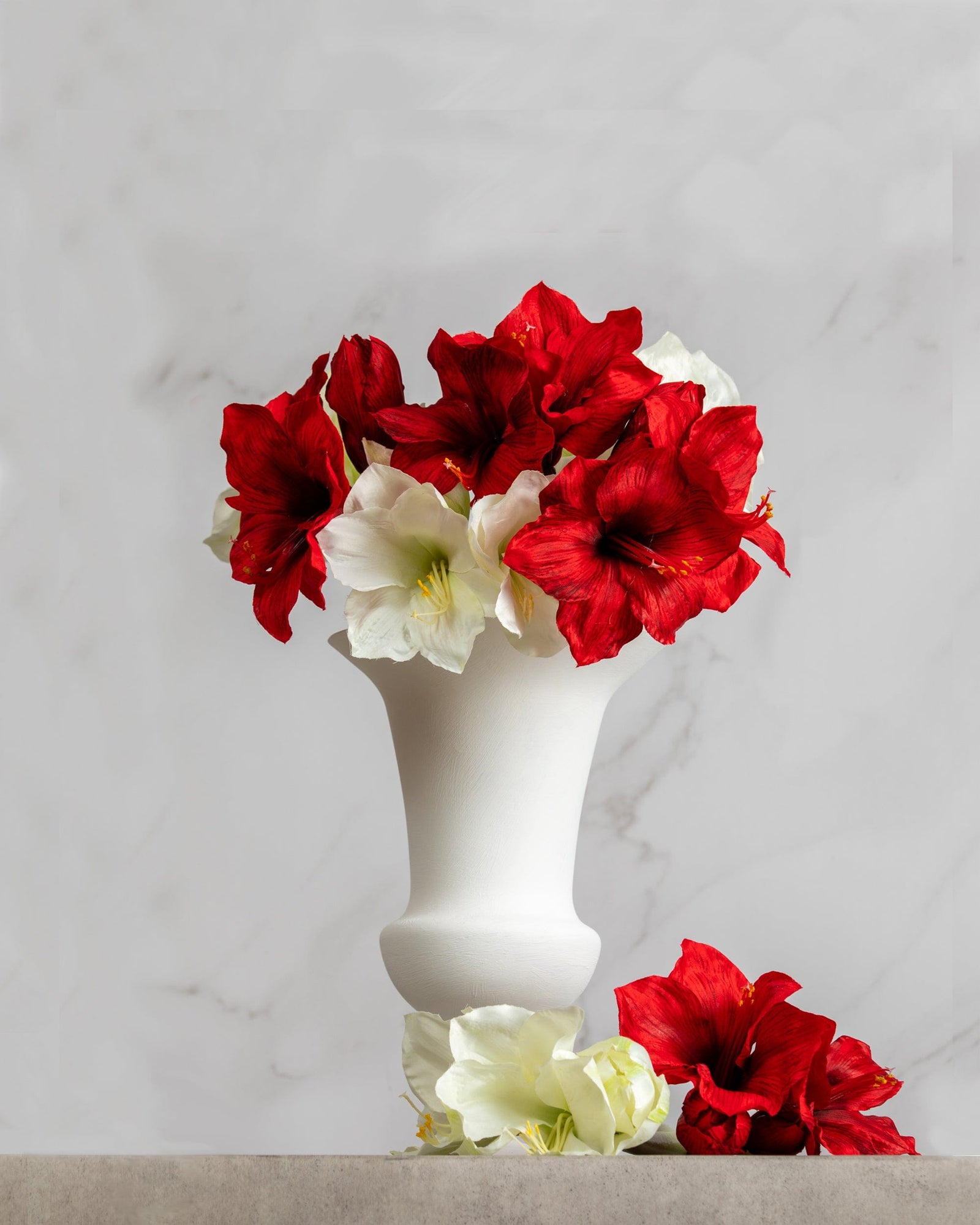 Artificial Red Amaryllis, Artificial Holiday Flowers