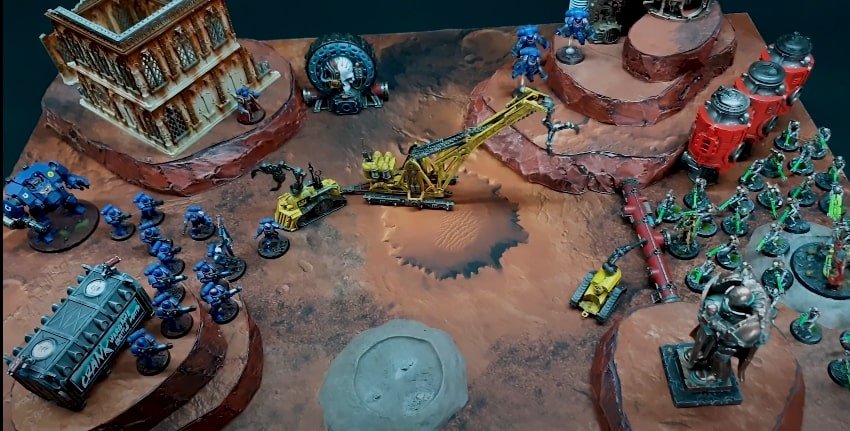 Découper un game mat pour la taille warhammer 40000 V9