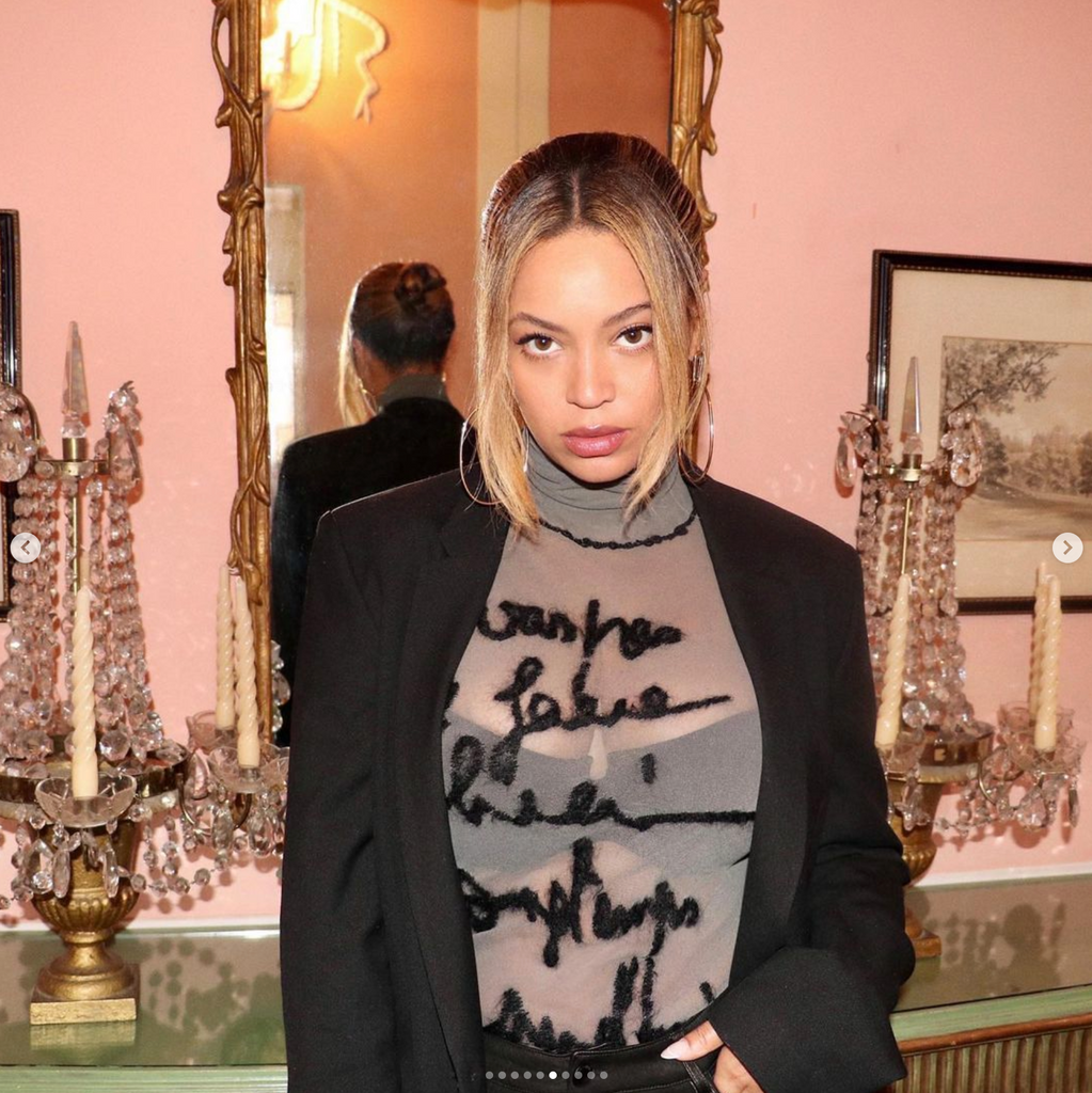 Beyonce wears Lady Grey Earrings, designed by Jill Martinelli and Sabine Le Guyader