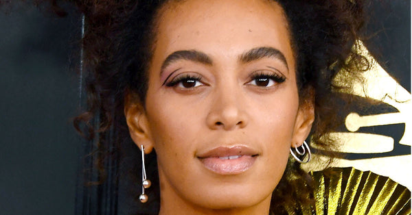 Solange at the 2017 Grammys in Lady Grey Jewelry Concentric Earring