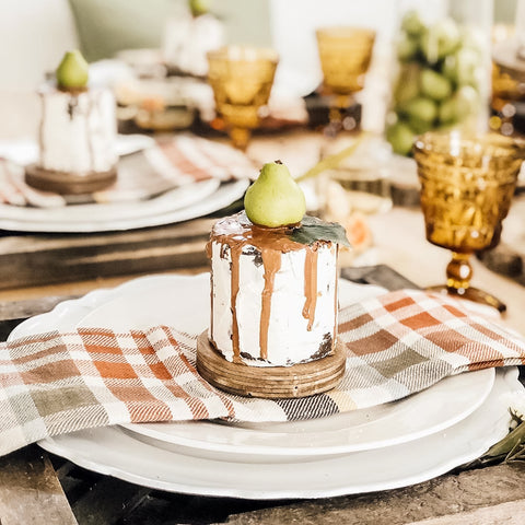 Pear Mini Cake on Table Setting