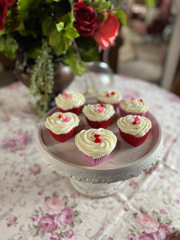 Heart Shaped Mascarpone Cupcakes